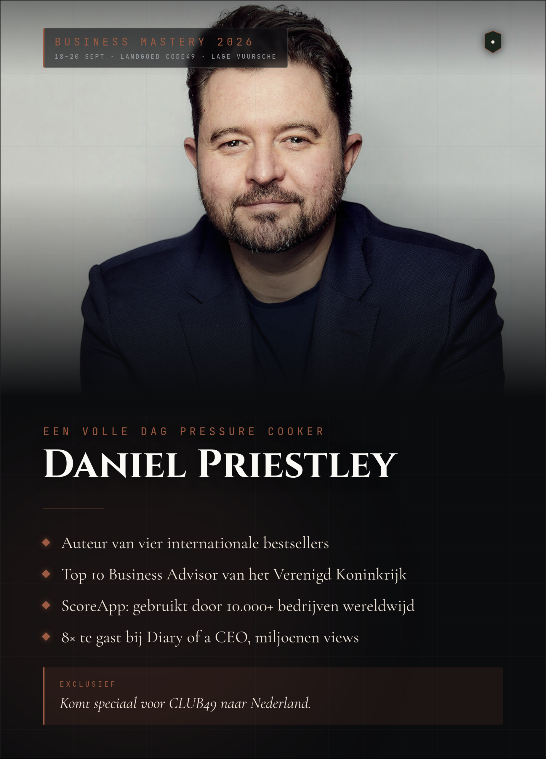 CLUB49_spreker_daniel_priestley_1 CLUB49_spreker_daniel_priestley_1